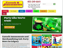 Tablet Screenshot of canuckamusements.com